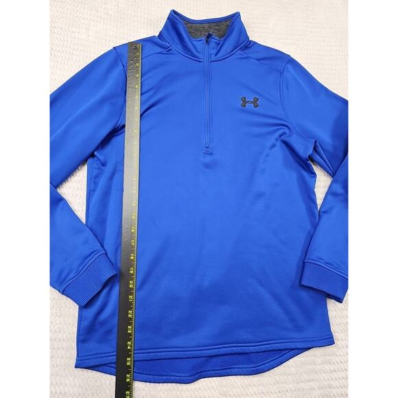 Under Armour Sweatshirt Mens Small Blue Pullover Quarter Zip - Picture 2 of 6